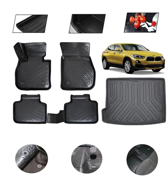 Bmw X2 F39 2023 Model 4D Bagaj Paspas Set ürün görseli 1