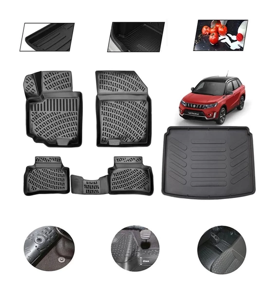 Suzuki Vitara Üst 2023 Model 4D Bagaj Paspas Set