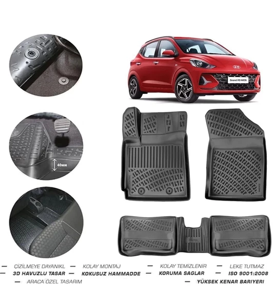 Hyundai İ10 2023 Model 4D Paspas - Resim 2