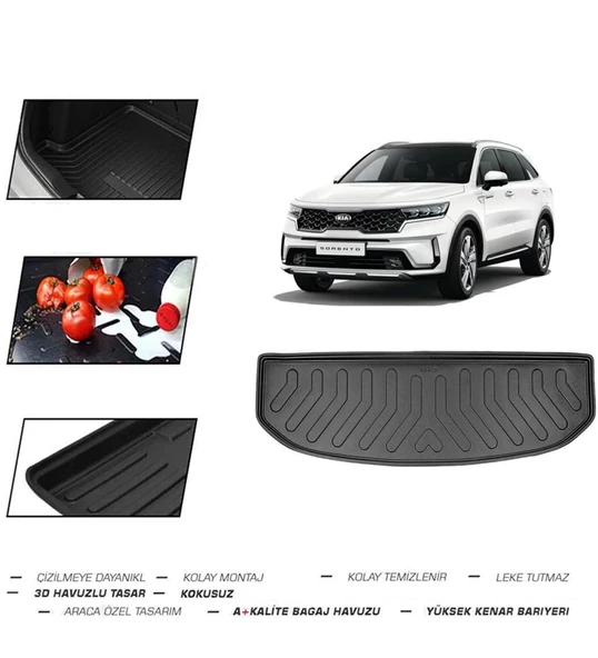 Kia Sorento 7 Koltuklu Benzin 2022 Model Bagaj Havuzu - Resim 2