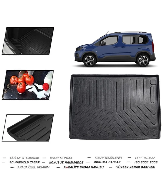 Peugeot Rifter Seperatörlü 2019 Model Bagaj Havuzu - Resim 2