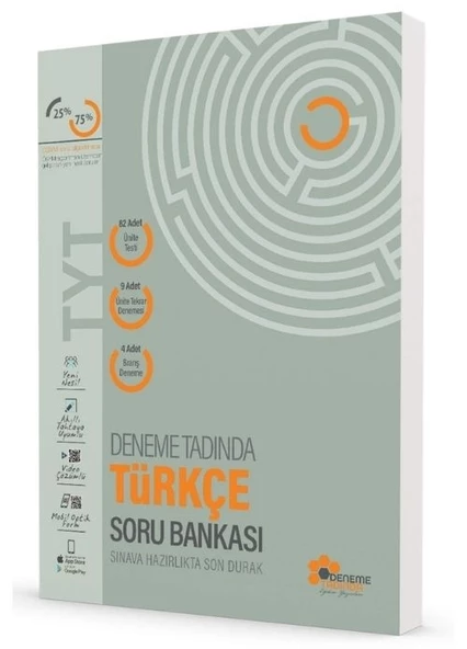 Deneme Tadında 12.Sınıf Türkçe TYT-AYT Soru Bankası Kitabı