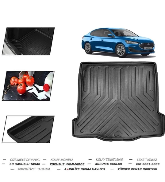 Ford Focus Sedan İnce Stepne 2020 Model Bagaj Havuzu - 2