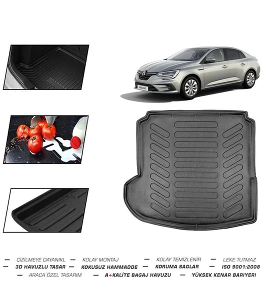 Renault Megane 4 Sedan Sol Kulaklı 2025 Model Bagaj Havuzu - 2