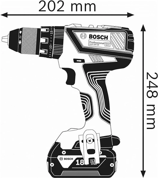 Bosch GSB 18V-28 Vidalama solo carton - 06019H4000 - 2