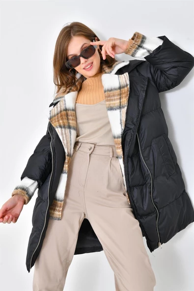 FTZ Women Kadın Şişme Kaban  Siyah RBN4042 - 4