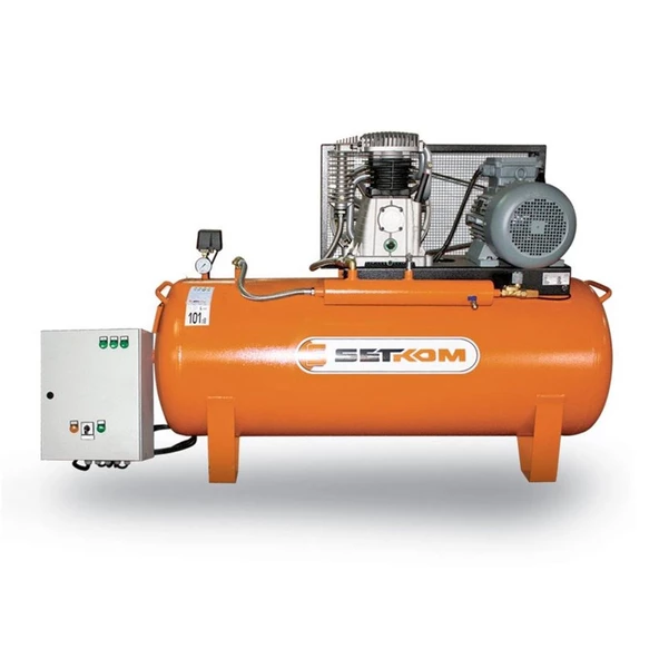 Setkom Pistonlu Kompresör 7,5 Hp 380V 500 Lt 12 Bar - SET 60/500 - 7,5 P