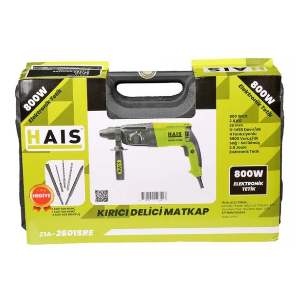 Hais Kırıcı Delici Matkap 800 Watt Z1A-2601SRE - 4841003 - 2