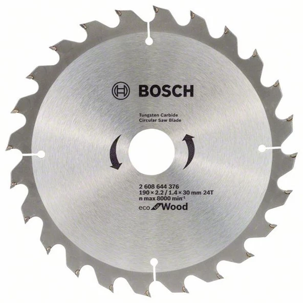 Bosch Optiline Eco 190x30Mm 24 Diş Ahşap Daire Testere - 2608644613