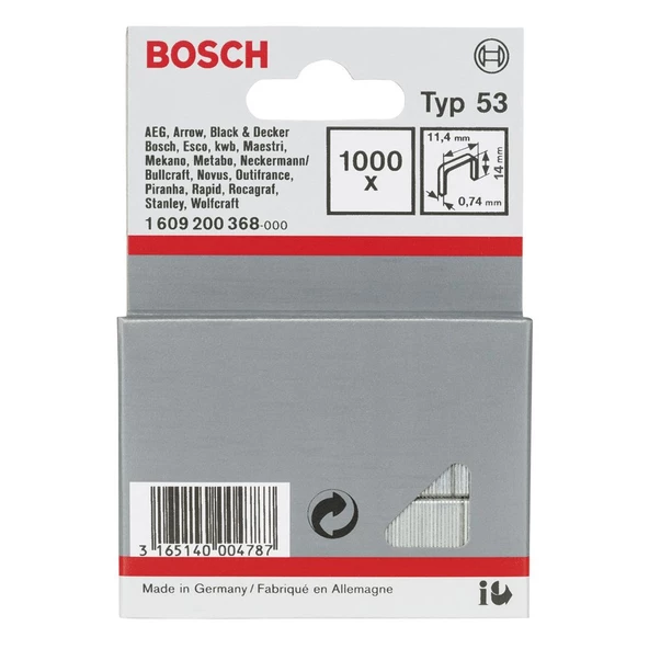 Bosch Zımba Teli 11,4*0,74*14mm  - 1609200368