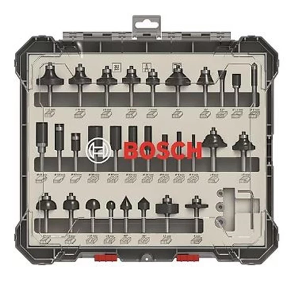 Bosch Pro Freze Seti 30 'lu Karışık 6mm şaftlı - 2607017474