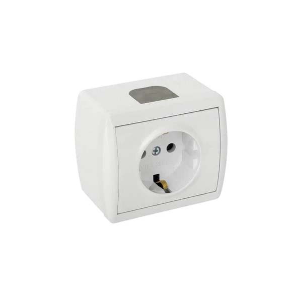 Atom Sıva Üstü Topraklı Priz - HRD-011175