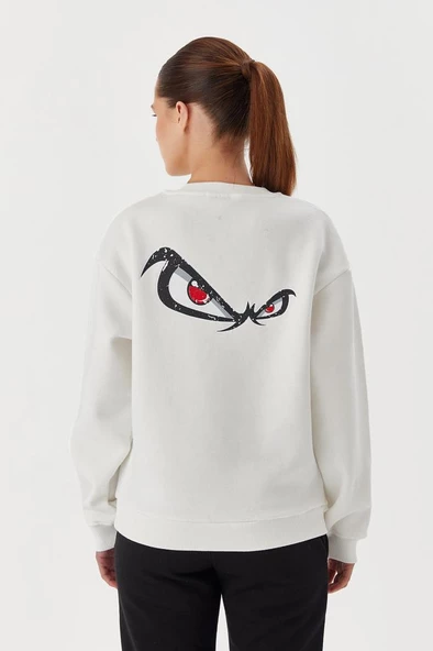 No Fear Kadın Sweatshirt Beyaz 72466 - 4