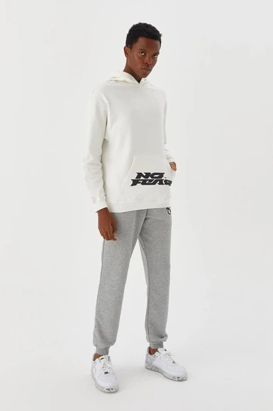 No Fear Erkek Sweatshirt Kapüşonlu Beyaz M500218 - 4