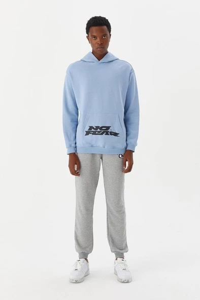 No Fear Erkek Sweatshirt Kapüşonlu Mavi M500218 - 2