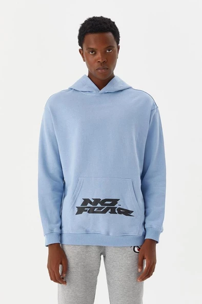 No Fear Erkek Sweatshirt Kapüşonlu Mavi M500218 - 3