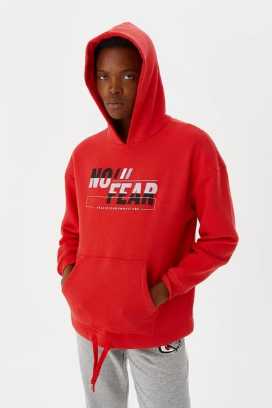 No Fear Erkek Sweatshirt Kapüşonlu Kırmızı M500243 - 2