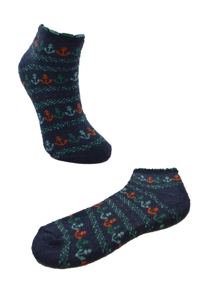 Havlu Patik Çorap Kadın Desenli Pamuk - 7