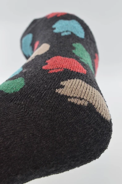 Havlu Patik Çorap Kadın Desenli Pamuk - 12