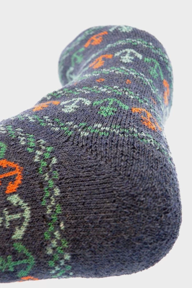 Havlu Patik Çorap Kadın Desenli Pamuk - 9