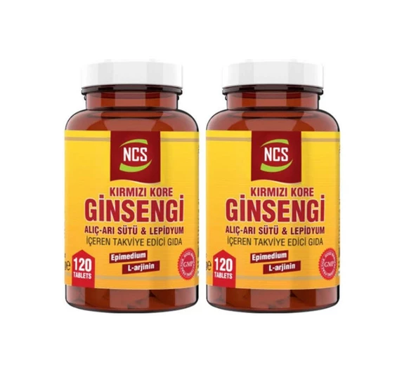 Ncs Kırmızı Kore Ginsengi Alıç Arı Sütü   Lepidyum 120 Tablet 2 Adet ürün görseli
