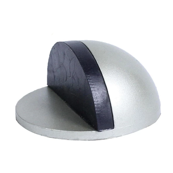 Yarımay Yapışkanlı Kapı Kolu Stoperi Tamponu Metal Kapı Stopu Durdurucu Tutucu Tutacağı Gri - 2