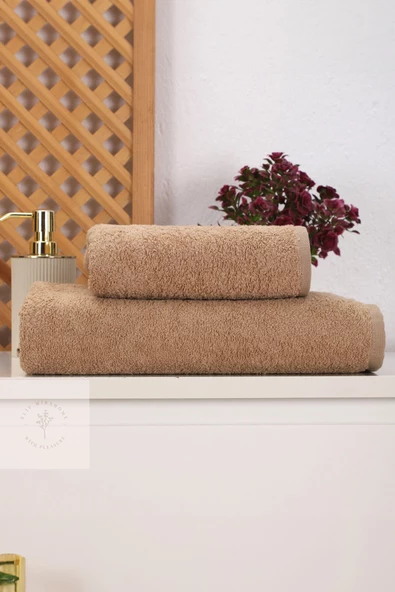 2 Parça Kadın / Erkek Banyo Duş Hamam Havlu Seti 90x150 Cm %100 Pamuklu - 4