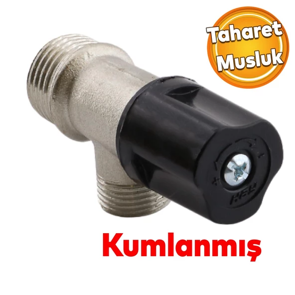 Metal Aç Kapa Vanalı Kumlamalı Taharet Musluğu Sağlam Ara Musluk Wc Klozet 0473 ürün görseli