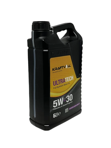 Kraftvoll UltraTech Tam Sentetik Motor Yağı 5W-30 5 Litre - Resim 2