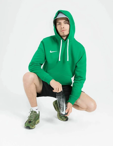 Nike Park Hoodie Yeşil Erkek Kapüşonlu Sweatshirt - CW6894-302