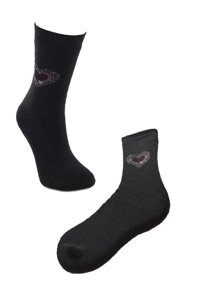 Kadın Pamuk Çorap Kalp Baskı S.Donna 36-40 - Resim 2