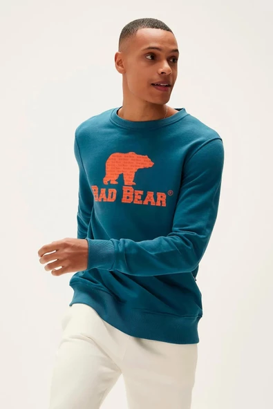 BAD BEAR LOGO CREWNECK ERKEK SWEATSHIRT - 10
