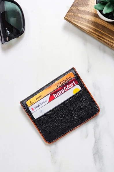 Minimal ve Ergonomik Siyah Cüzdan – 6 Kartlık – Kağıt Para Bölmeli – Kartlık ve Cüzdan Modeli ürün görseli