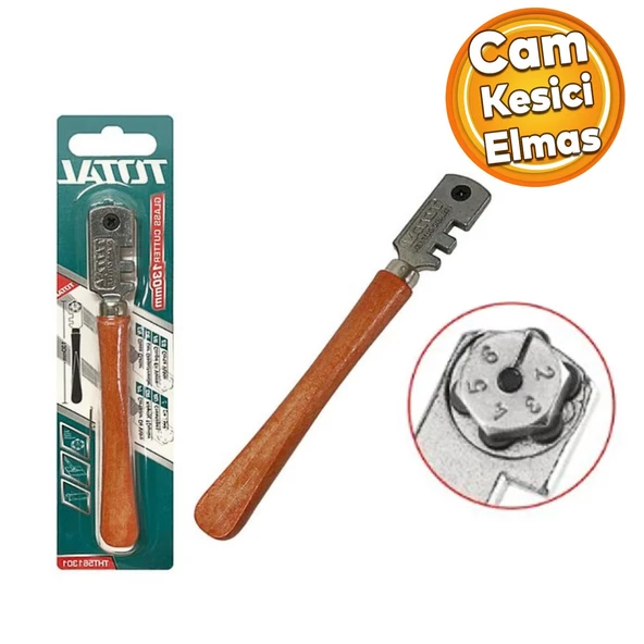 Cam Kesici Elması 130 mm Klasik Kesici THT561301 Elmas Cam Kesme Tekerleği Kiti