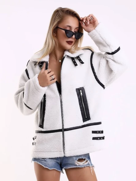 Mtn M2201 Kadın Oversize Tüylü Ceket - 3