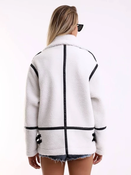 Mtn M2201 Kadın Oversize Tüylü Ceket - 5