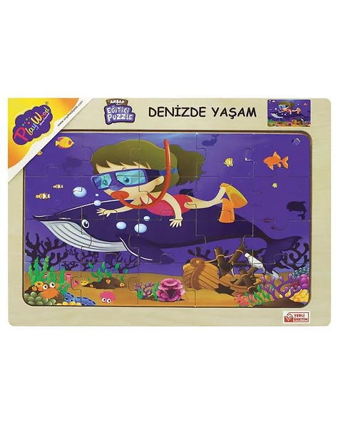 Playwood Ahşap Eğitici Puzzle Denizde Yaşam ONY190