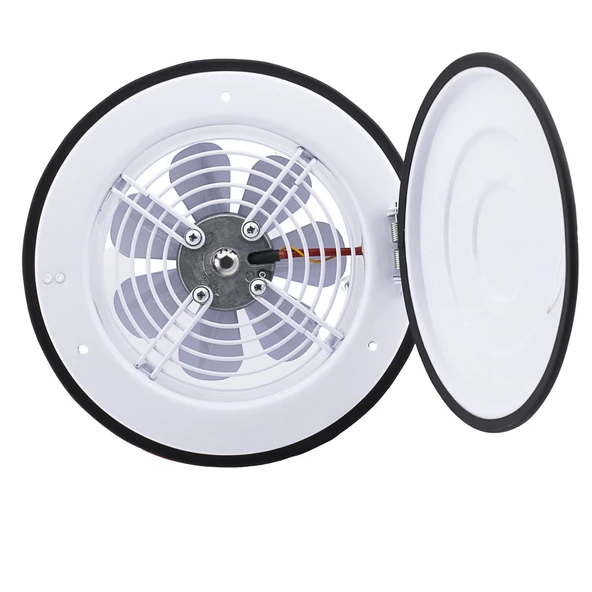 Kapaklı Vantilatör Banyo Wc İşyeri Havalandırma Aspiratörü Fanı Kirli Hava Kötü Koku Metal 300 mm - Resim 6