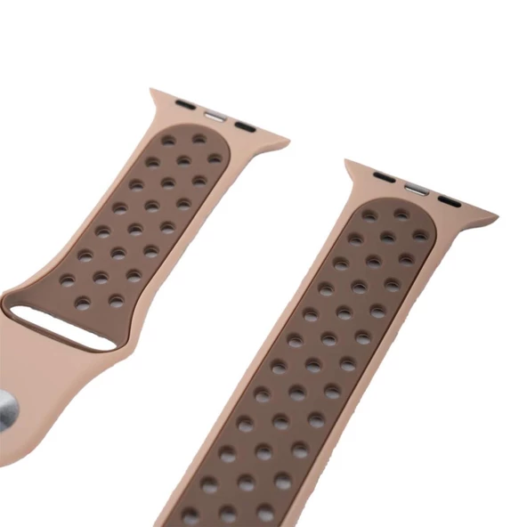 Watch 7 41mm KRD-02 Yeni Seri Suya Dayanıklı Delikli Renkli Silikon Kordon - 2