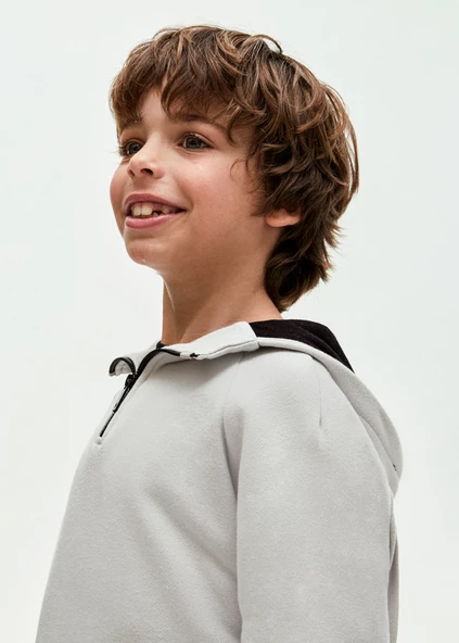 Mayoral Gri Çocuk Kapüşonlu Kazak - 6