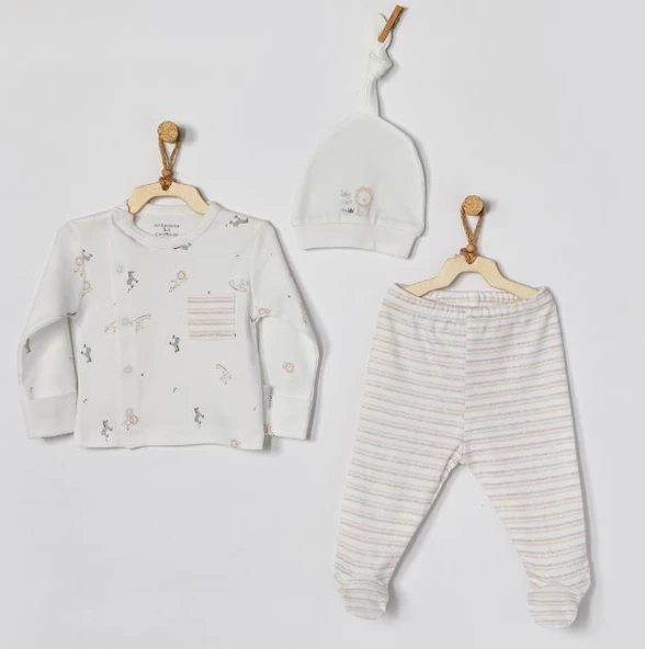 Andywawa Bej Erkek Bebek 3 Lü Takım - Resim 2