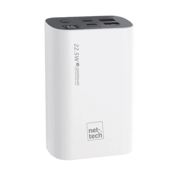 Nettech NT-PW24 22.5W 4 Çıkışlı 20000 MAh Taşınabilir Powerbank