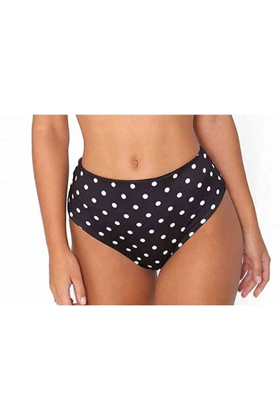 Siyah Beyaz Puantiyeli Bikini alt - 2