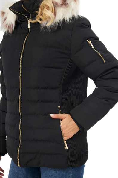 Kadın Spor Kapüşonlu Mont  M5301 BGL-ST03225 - Resim 11