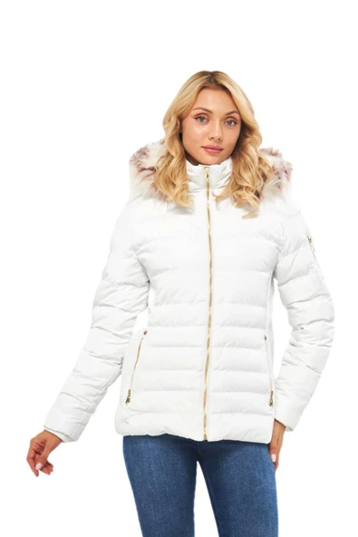 Kadın Spor Kapüşonlu Mont  M5301 BGL-ST03225 - Resim 6