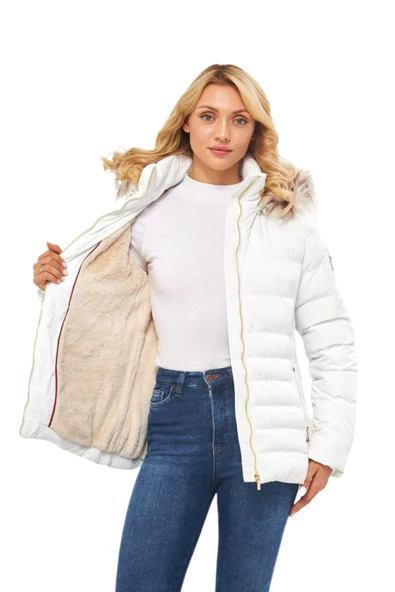 Kadın Spor Kapüşonlu Mont  M5301 BGL-ST03225 - Resim 8