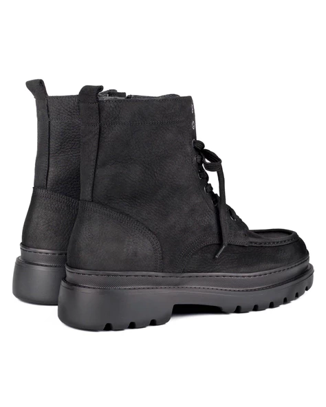 Aydos Siyah Hakiki Nubuk Deri Erkek Bot - 4