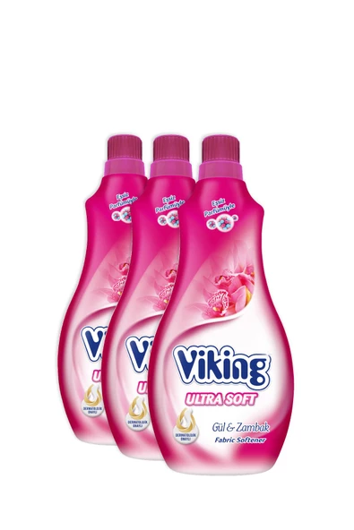 Viking Yumuşatıcı Soft Gül&Zambak 1400 ml 3 Adet