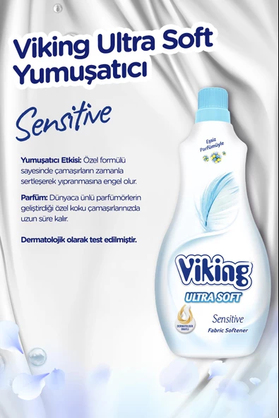 Viking Yumuşatıcı Soft Sensitive 1400 ml 3 Adet - 2