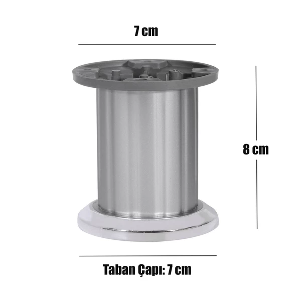 Mobilya Masa Puf Sehpa TV Ünitesi Ayağı Baza Ayak 8 cm - Resim 3